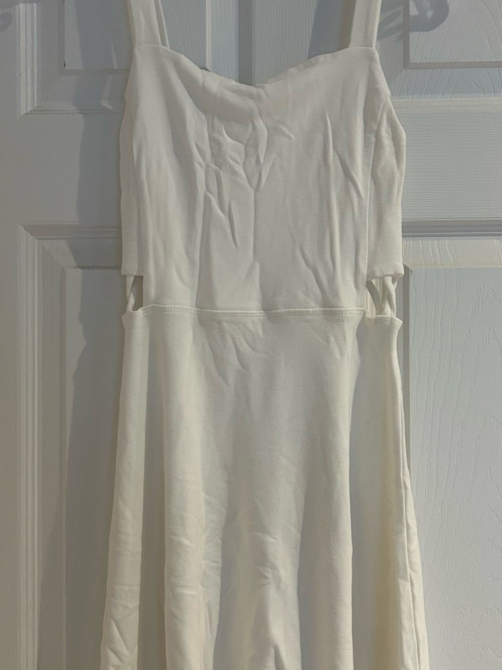 Garage white dress with side cutout size XS